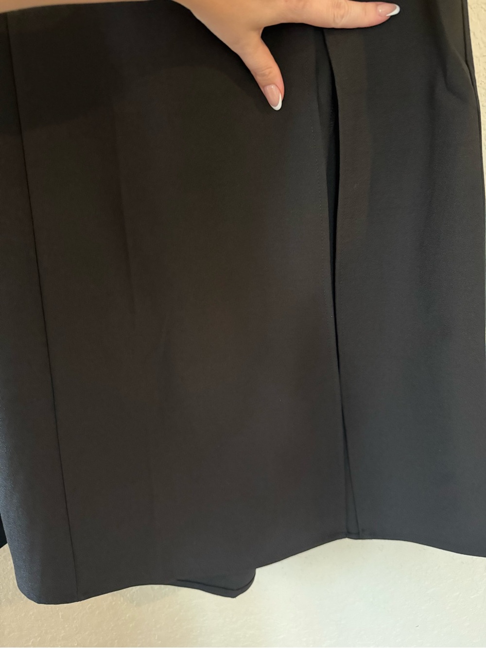 NWT Abercrombie & Fitch Black Midi Skirt with Front Slit - Picture 4 of 6